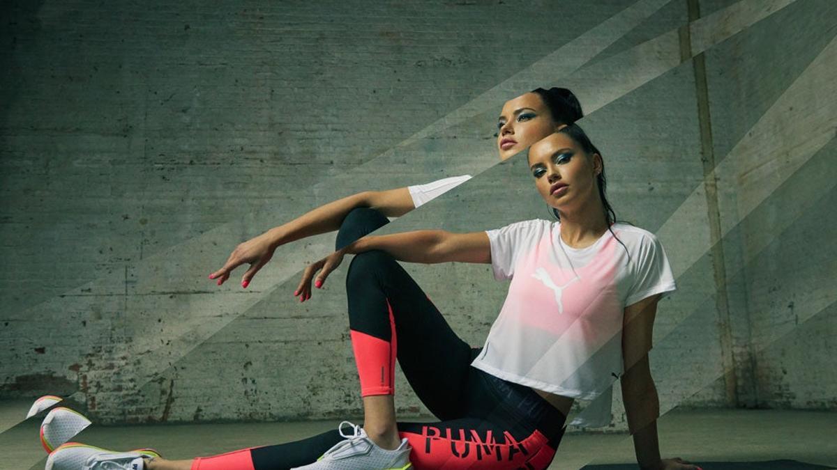 Adriana Lima rinde al máximo con las nuevas zapatillas de Puma