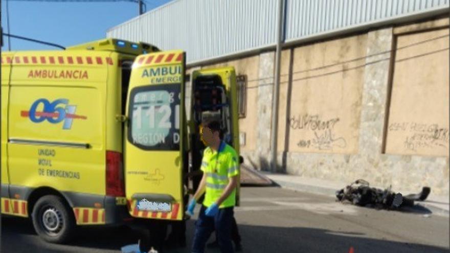 Imagen del lugar del accidente facilitada por el 061