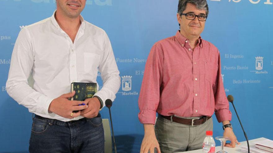 Miguel Díaz y Javier Porcuna, en rueda de prensa.