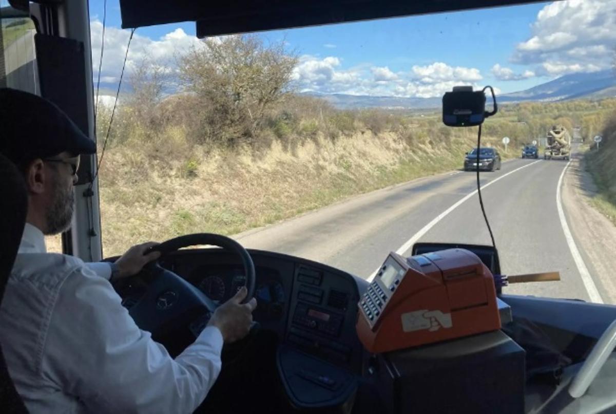 Un autocar de transport públic a la Cerdanya