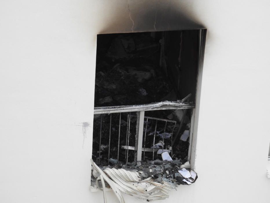 Incendio en un edificio de la calle Montevideo de Palma