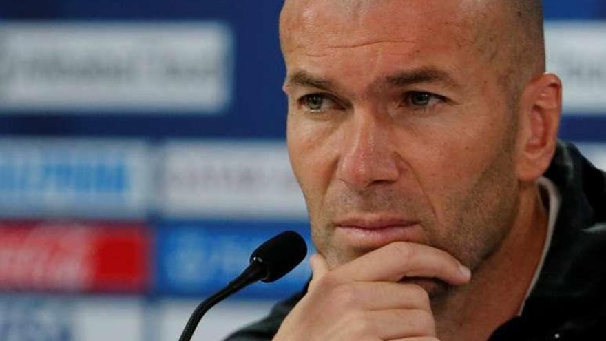 Zinedine Zidane durante una rueda de prensa.