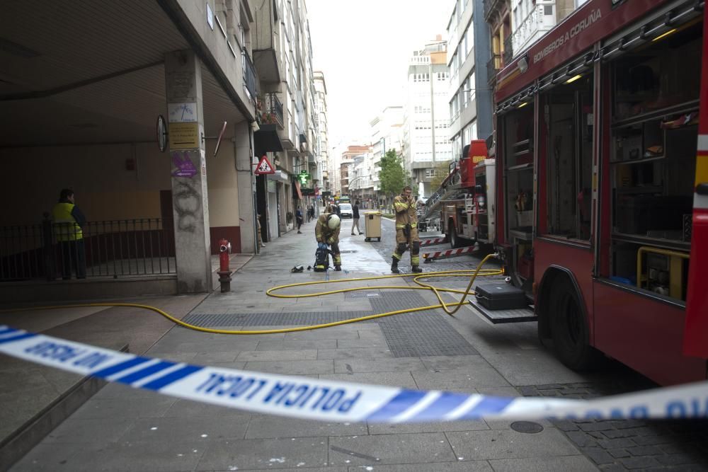 Incendio en un piso de la calle San Andrés