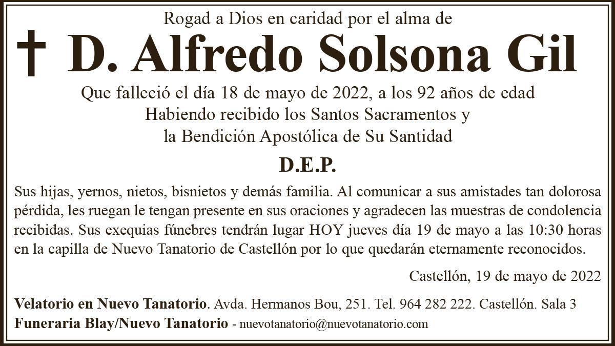 D. Alfredo Solsona Gil