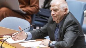 Borrell durante una intervención en la ONU, en Nueva York.