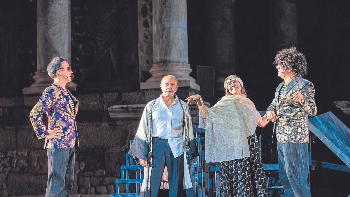 Un momento de la representación en el Teatro Romano de Mérida.