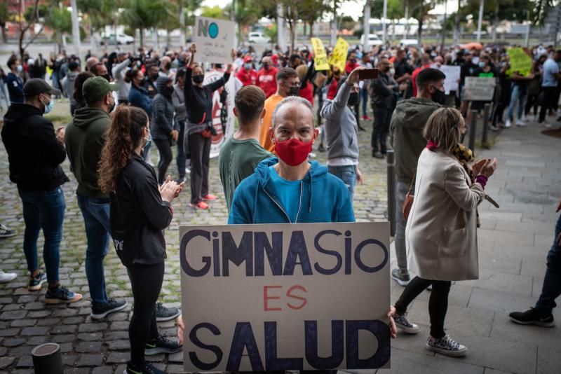 Los gimnasios de Tenerife salen a la calle en demanda de ayudas por la crisis del Covid-19