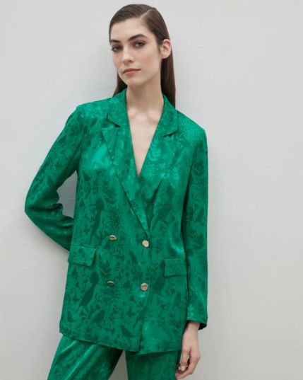 Blazer de mujer jacquard con pájaros de Fórmula Joven