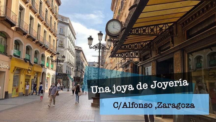 El estado de la antigua joyería Aladrén de Zaragoza