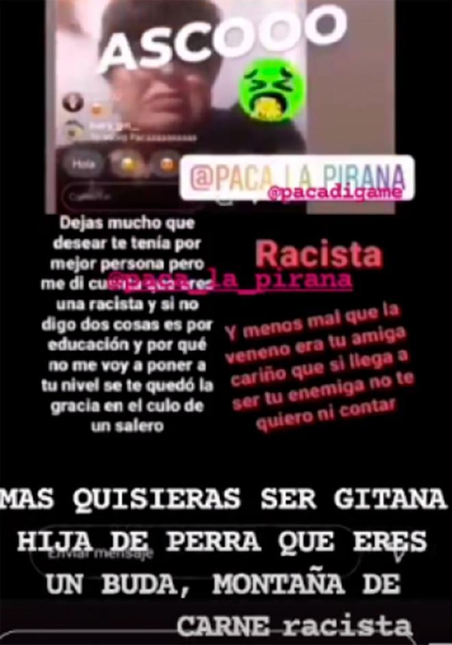 Stories de Saray ('MasterChef') contra Paca la Piraña