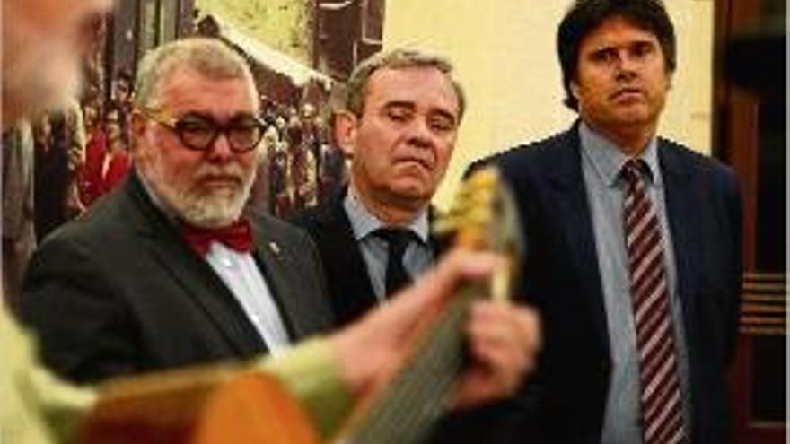 Miquel Ruiz (esquerra) i Pere Vila (dreta), en la inauguració.