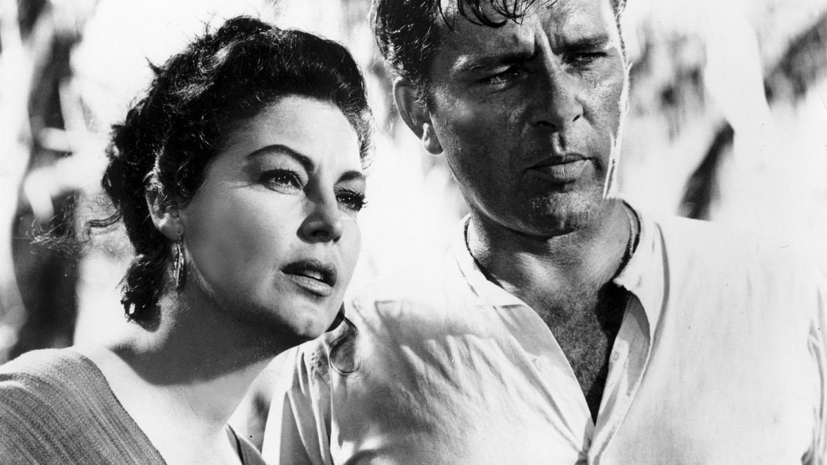 Ava Gardner y Richard Burton en una escena del film &#039;La noche de la iguana&#039;