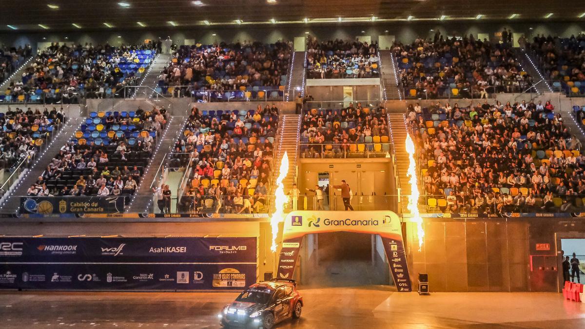 Tramo del Rally Islas Canarias 2025 en el Gran Canaria Arena