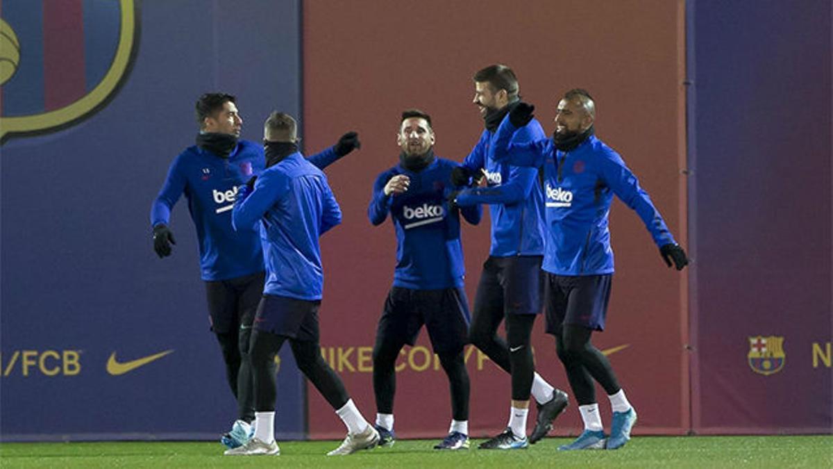 Así ha entrenado el Barça por última vez antes de medirse al Espanyol