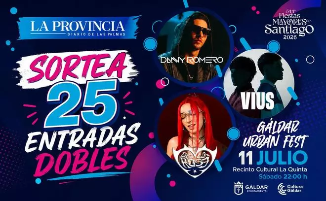 LA PROVINCIA sortea 25 entradas dobles para vivir el Gáldar Urban Fest 2026