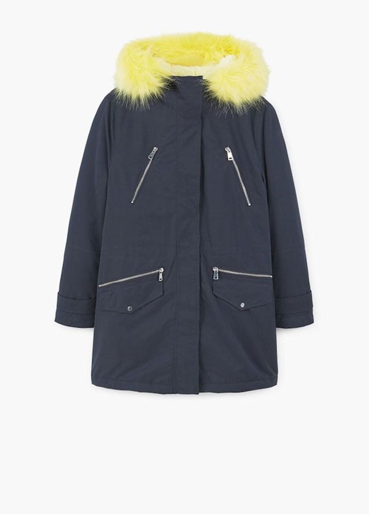 Rebajas 2018: Parka capucha pelo, Mango