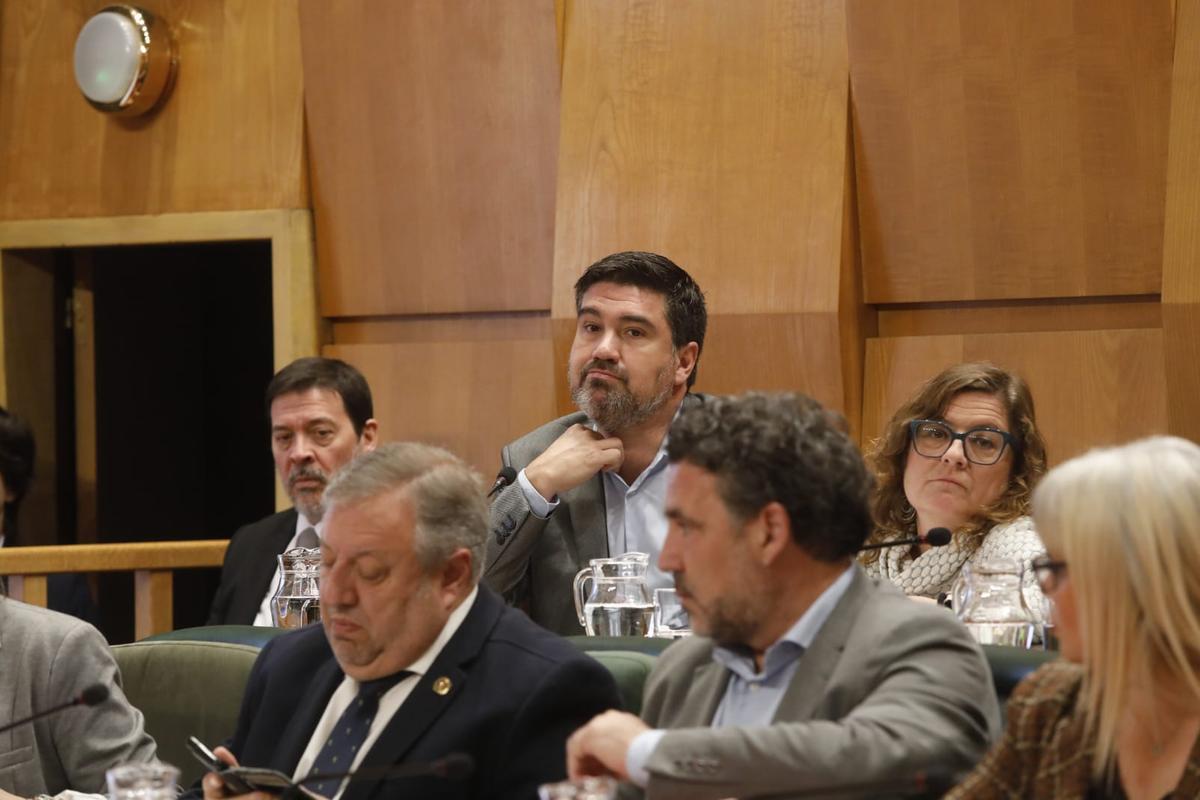 El concejal socialista Horacio Royo, este jueves en el Ayuntamiento de Zaragoza.