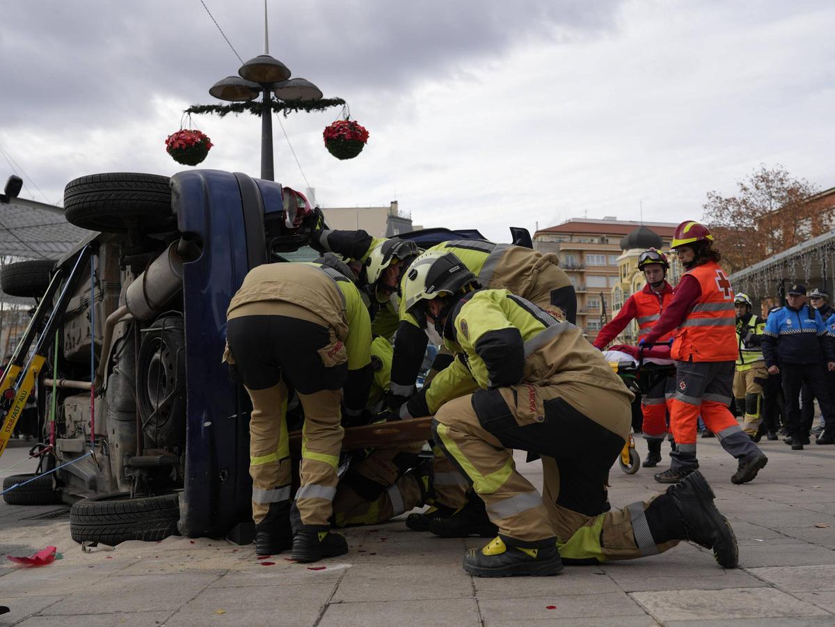 Simulacro de accidente en La Marina