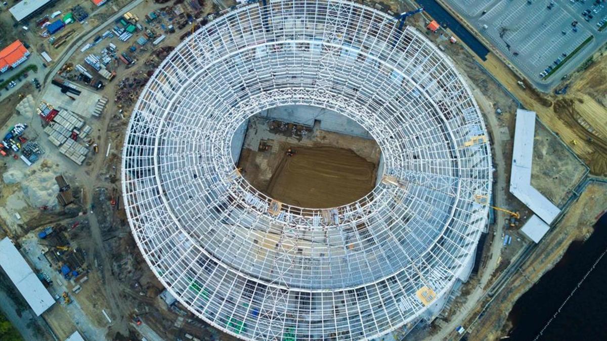 El estadio de Nizhni Nóvgorod acoge seis partidos del Mundial de Rusia 2018