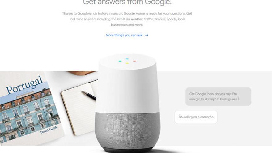 Google Home ejerce también como planificador de agendas.