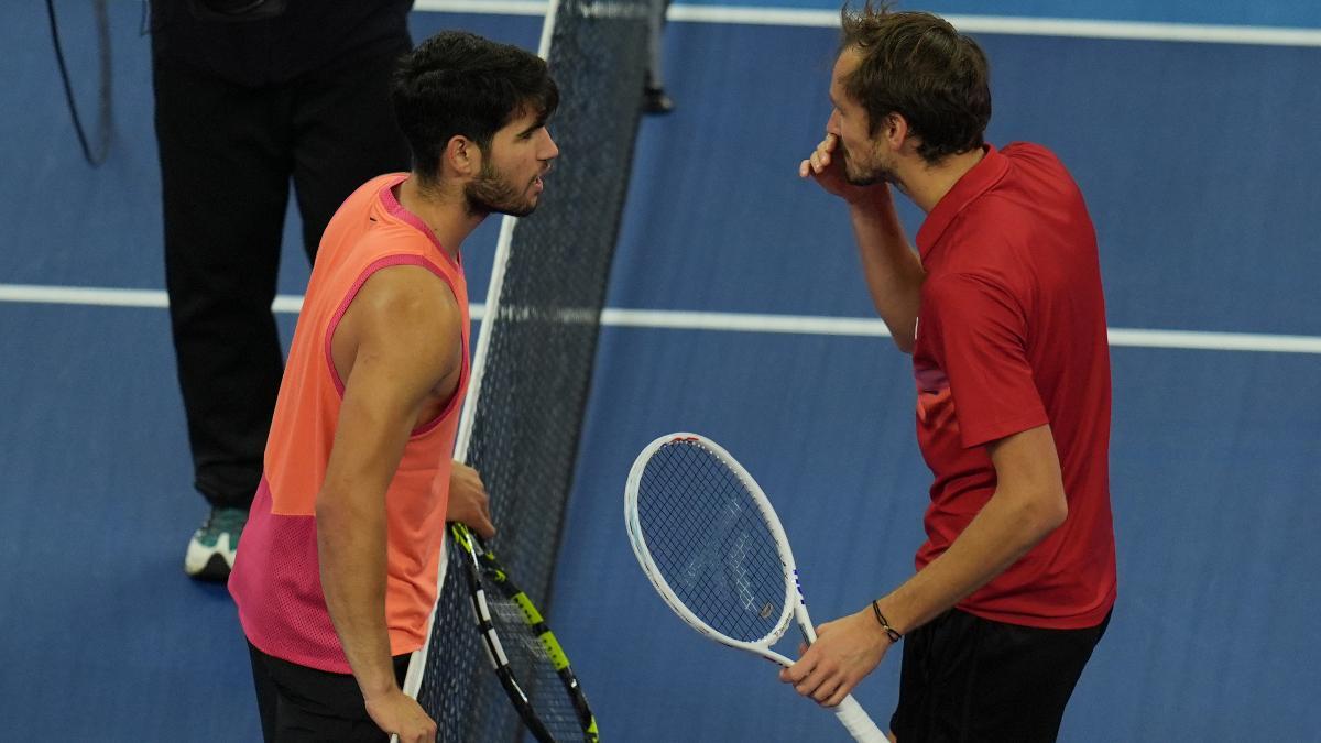Alcaraz y Medvedev hablan tras su duelo en Pekín