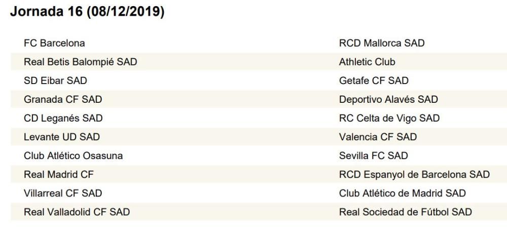 Calendario de LaLiga completo: Valencia CF; Levante UD, Villarreal...