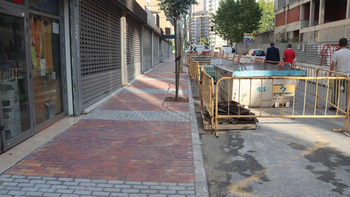 Uno de los tramos finalizados en la calle Ibiza de Benidorm.
