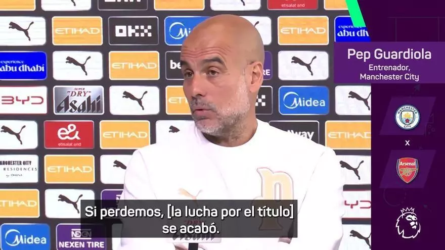 Guardiola: "Si gana el Arsenal, la lucha por el título habrá terminado"