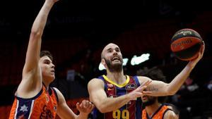 Els triples d’Abrines i la defensa del Barça desmunten el València