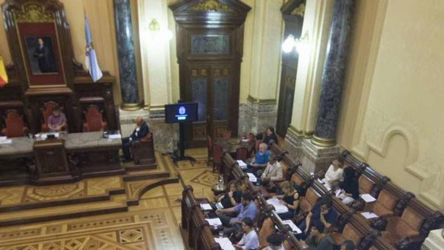 Debate ayer en el pleno de María Pita.