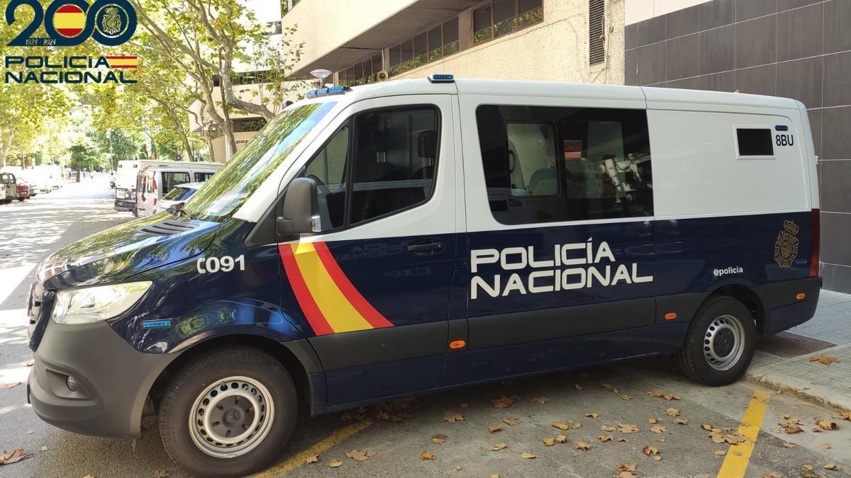 Un vehículo de la Policía Nacional de Palma.
