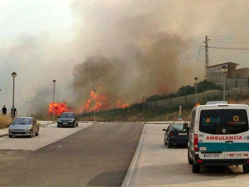 Imágenes del incendio en Alcañiz