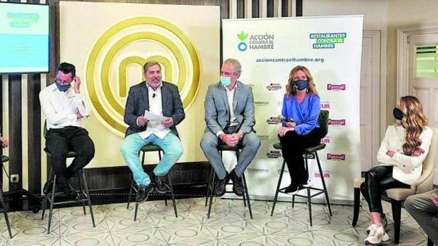 Acto de presentación de la campaña ‘Restaurantes contra el Hambre’, en la que participa como patrocinador El Pozo Alimentación.  | L.O.