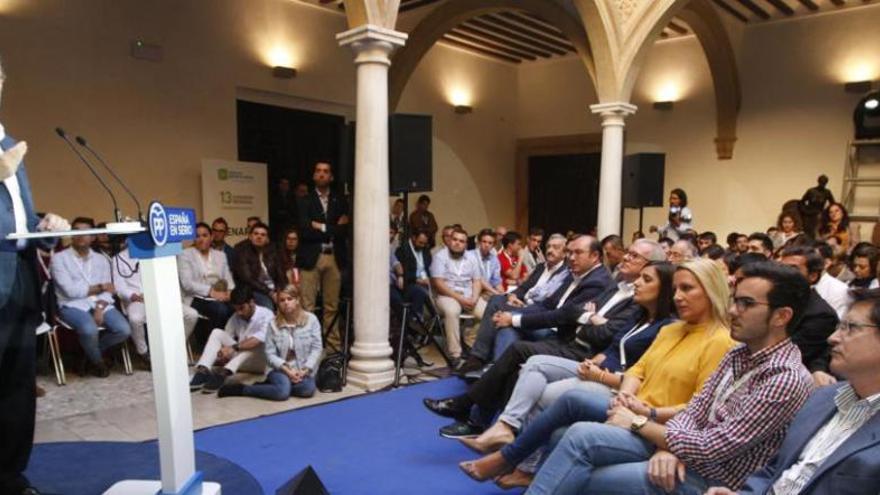 Rajoy, durante su intervención este sábado en el Palacio de Guevara.