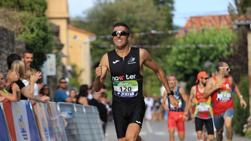 José Antonio Alcaraz, campeón de España y récord nacional M45 de la milla en ruta