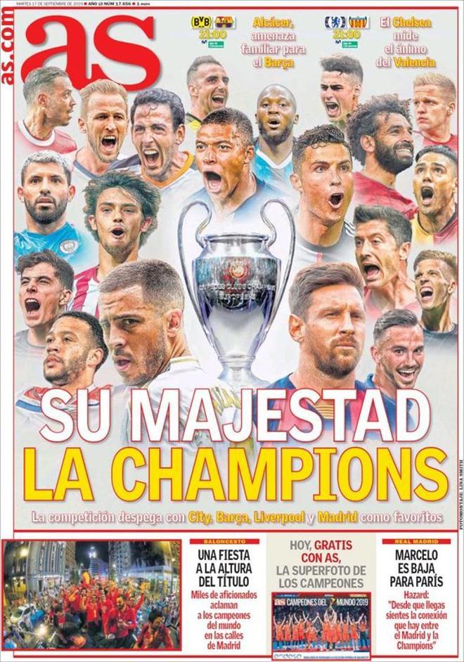 Portadas de la prensa deportiva del 17 de septiembre