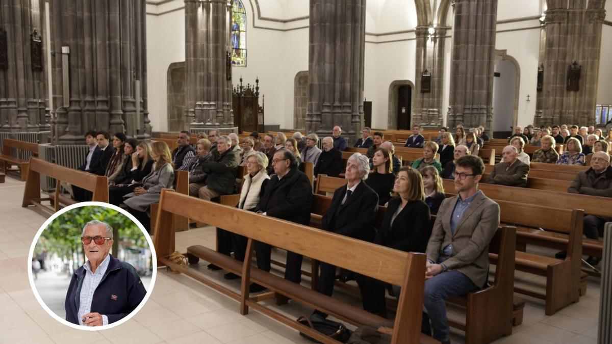 Funeral en San Lorenzo por Miguel Fanjul, en el círculo.