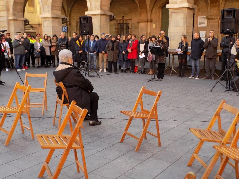 Acte institucional contra la violència masclista a Manresa