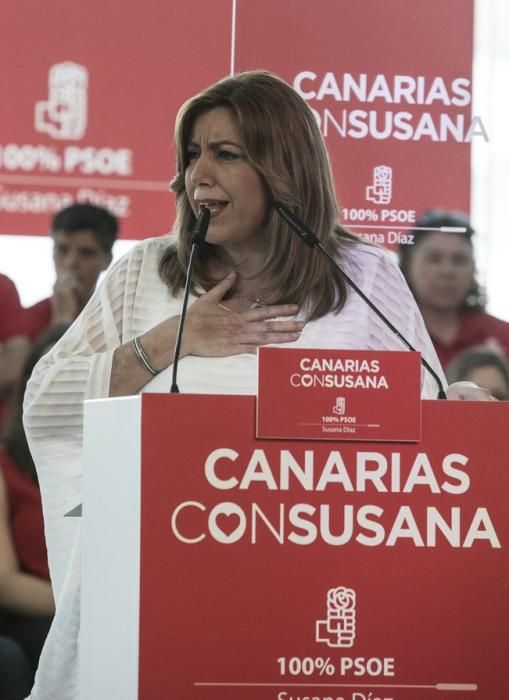 02/04/2017  POLÍTICA  mitin de Susana Díaz en la cascada para postularse como secretaria General del psc psoe celebrado en la cascada tenerife