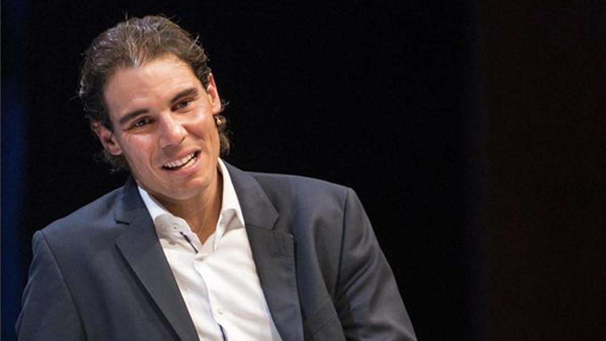 Rafa Nadal en un evento del Banco Sabadell