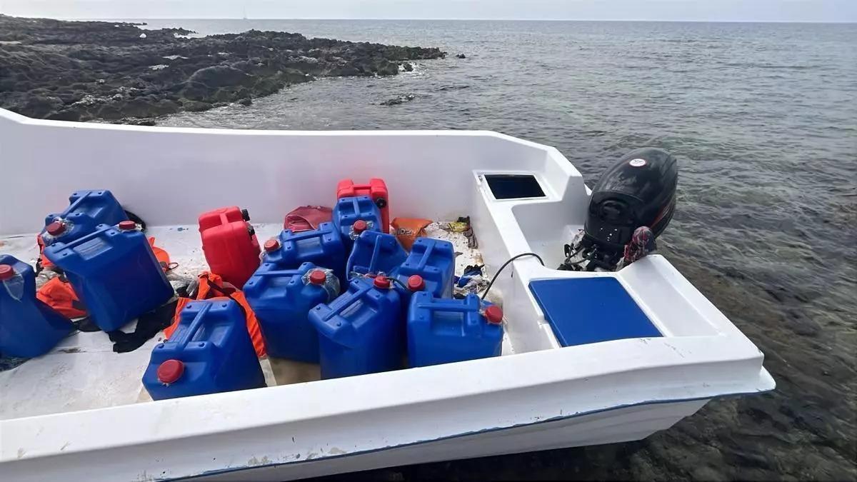 Una patera llegada a Formentera