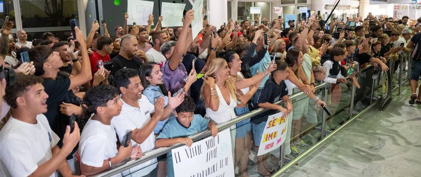 Regreso de Hecher Sosa a Lanzarote tras lograr un contrato para pelear en la UFC