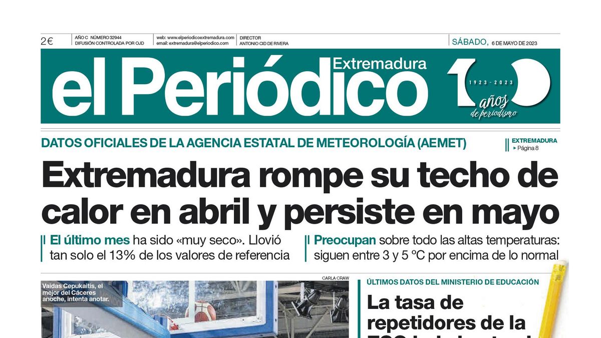 Consulta la portada correspondiente al día 6 de mayo de 2023