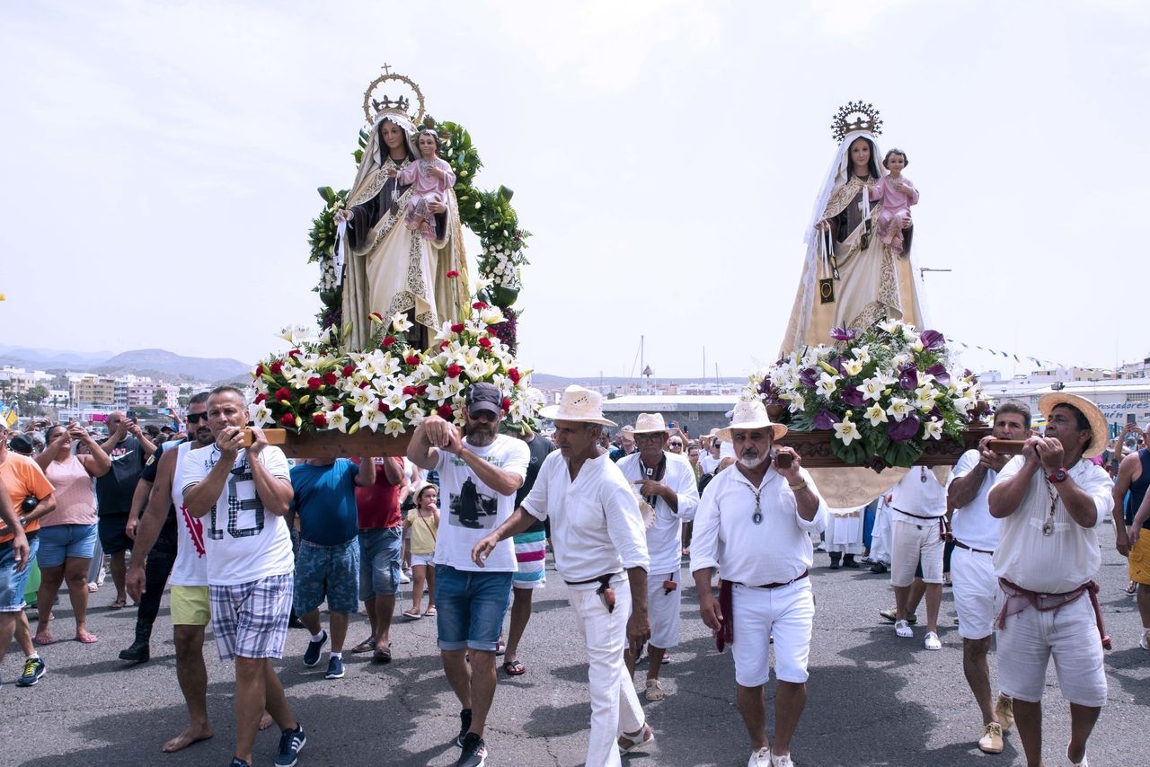 Encuentro de las virgen del Carmen de Mogán y Arguineguín