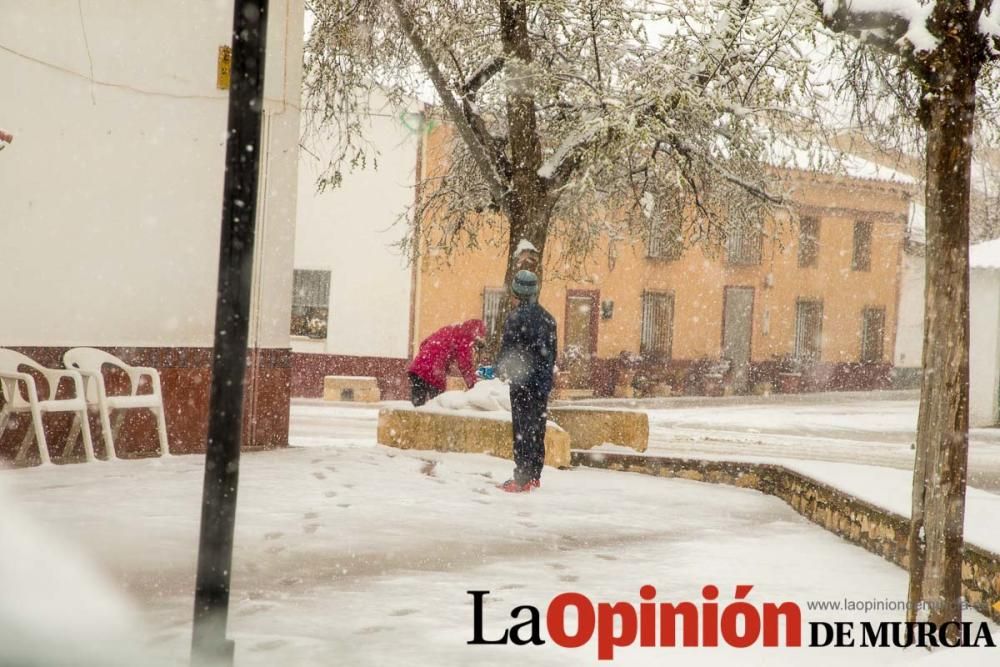 Nieve en las pedanías altas del Noroeste