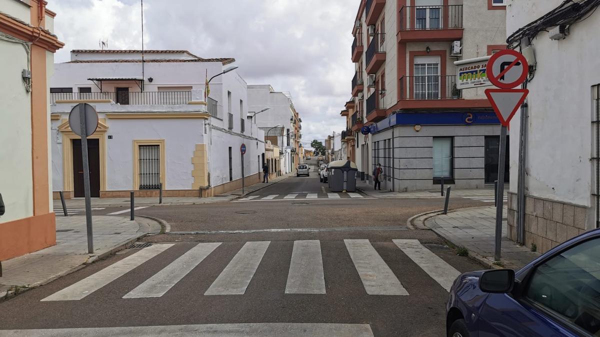 Cruce entre las calles Ortega Muñoz y Antonio Rodríguez Moñino