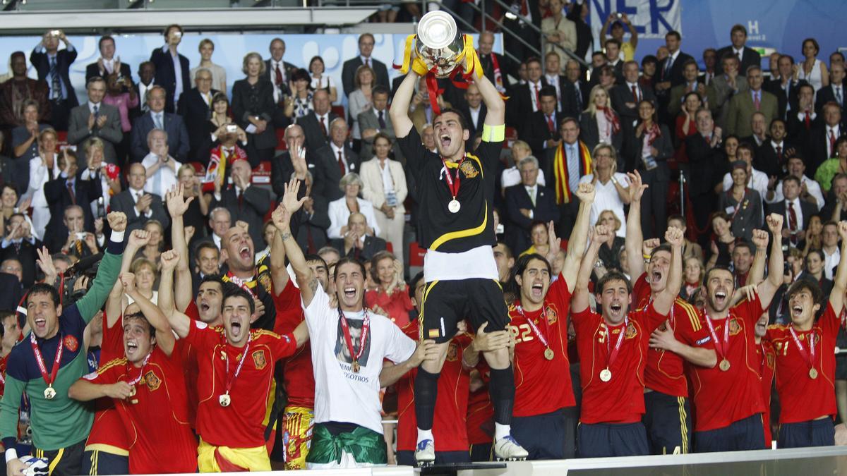 Villa no pudo disputar la final contra Alemania por lesión, pero eso no evitó que España se proclamara campeona de Europa en 2008.