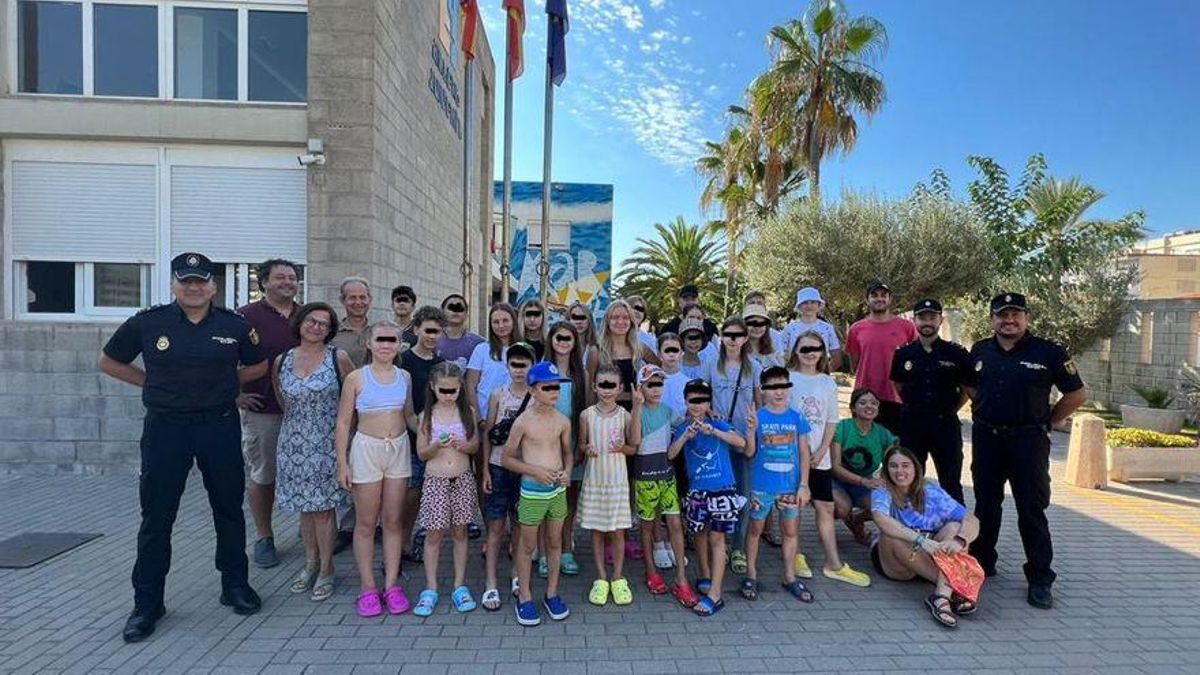 Un grupo de niños ucranianos, en Valencia.