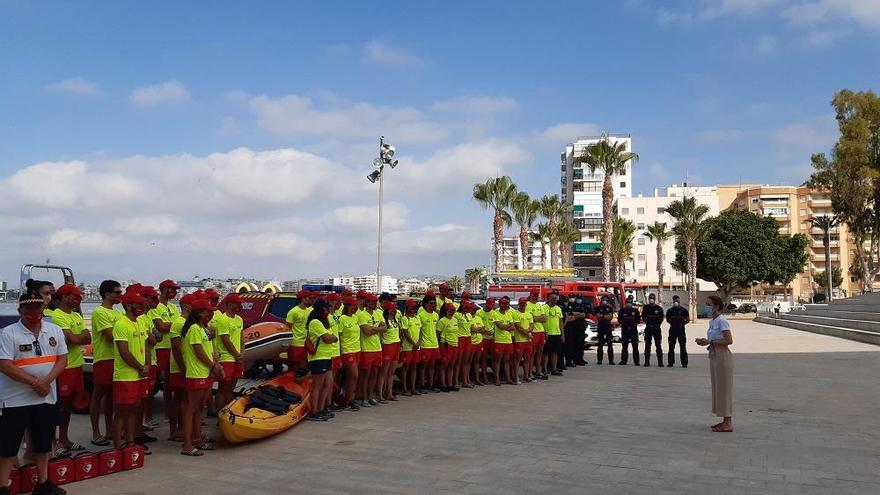 Momento de la presentación del operativo de vigilancia y salvamento marítimo de Águilas. Jaime zaragoza.