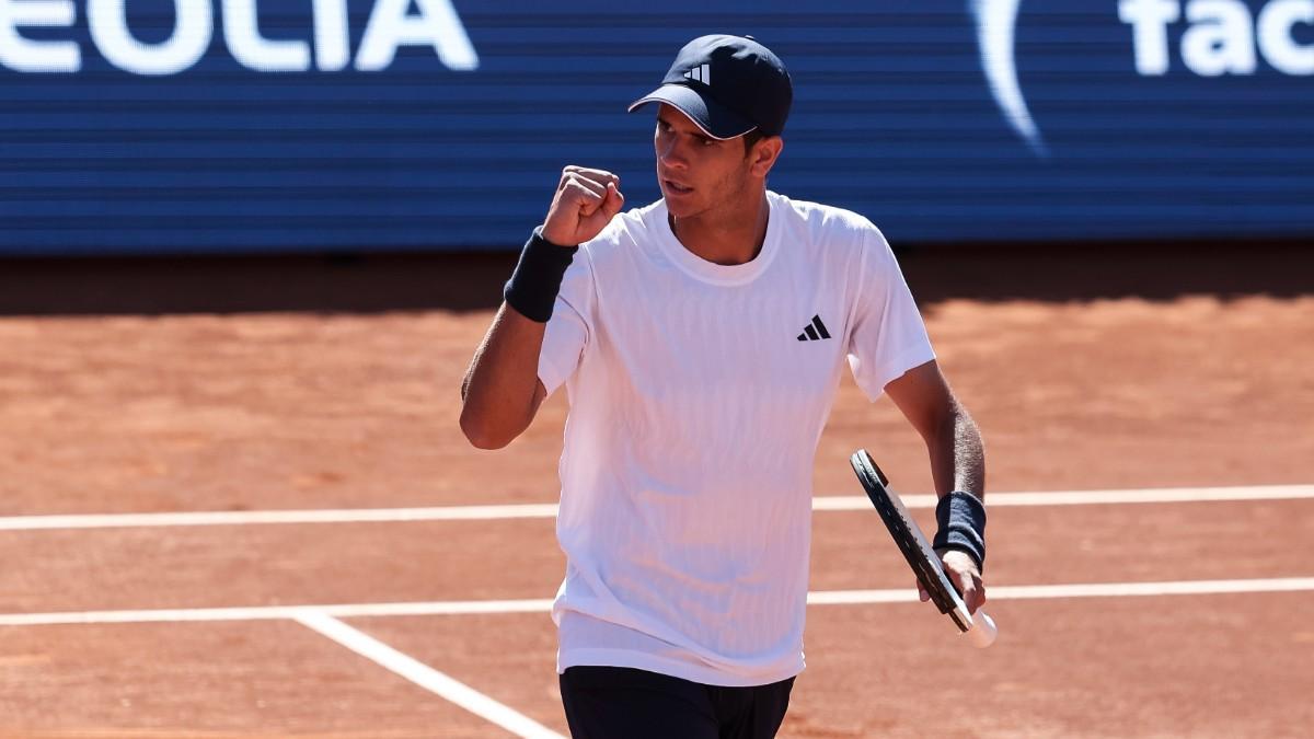 Rafa Jódar, durante el partido ante Camilo Ugo Carabelli en Barcelona